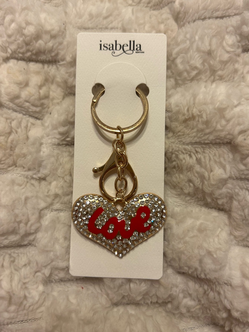 Keychain Bag Charm Gold Tone
